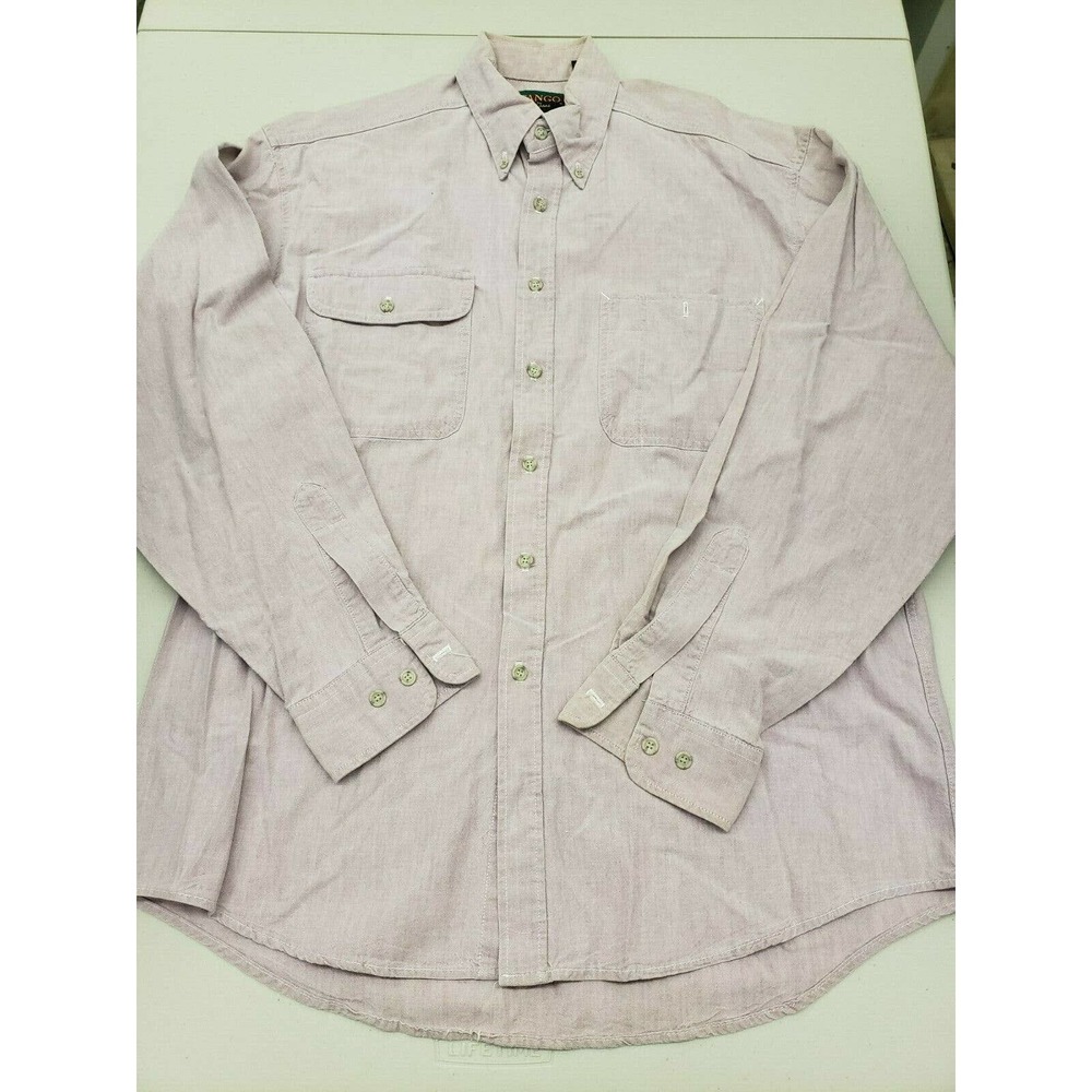 Tango By Max Raab Mens Purple Button Up Shirt Size 15.5-34/35 100% Cotton USA